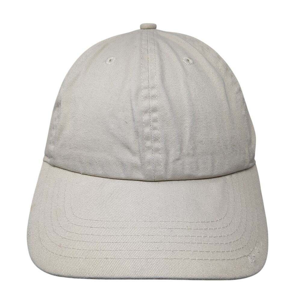 Falari Slideback Baseball Cap Beige One Size Adjustable Vented Holes Blank